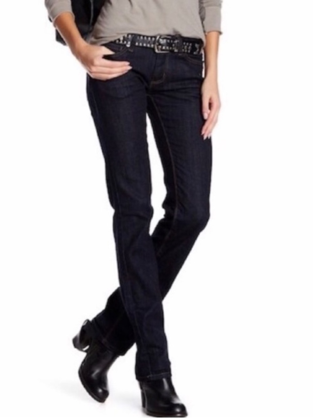 Zadig & Voltaire London Brut Dark Wash Straight Leg Jeans